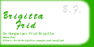 brigitta frid business card